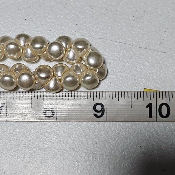 Vintage Faux Pearl Necklace Chunky Statement Retro 50s 60s Fashion Jewelry - Picture 5 of 5